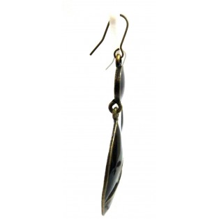 BLACK HEAVEN Oxidized Earrings Drop Long Dangling Hook Classy Fashion Women P4